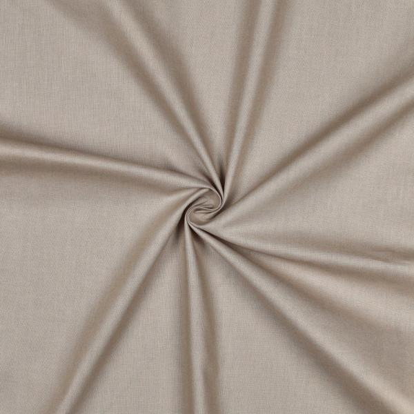 Baumwolle Popeline Uni Dunklesbeige